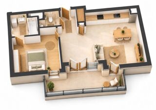 Vente Appartement 2 PIÈCES de 47m² + BALCON + PARKING - BEAUMONT Beaumont