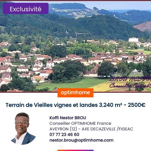 AVEYRON (12) - Terrains &agrave;  vendre de 3.240 m&sup2; sur l'AXE DECAZEVILLE/FIGEAC 2500 12300 Boisse penchot