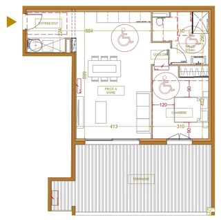  Appartement  vendre 2 pices 56 m