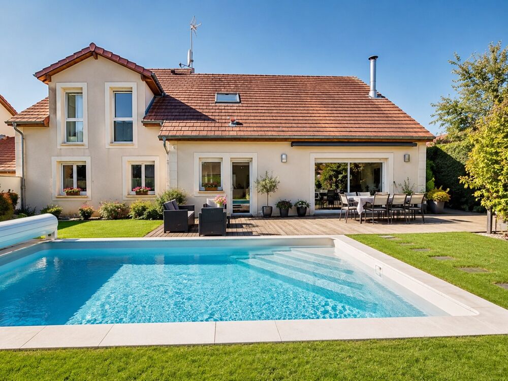 Maison moderne 236 m²  6 ch - Piscine chauffée  Suite parentale  AUGNY