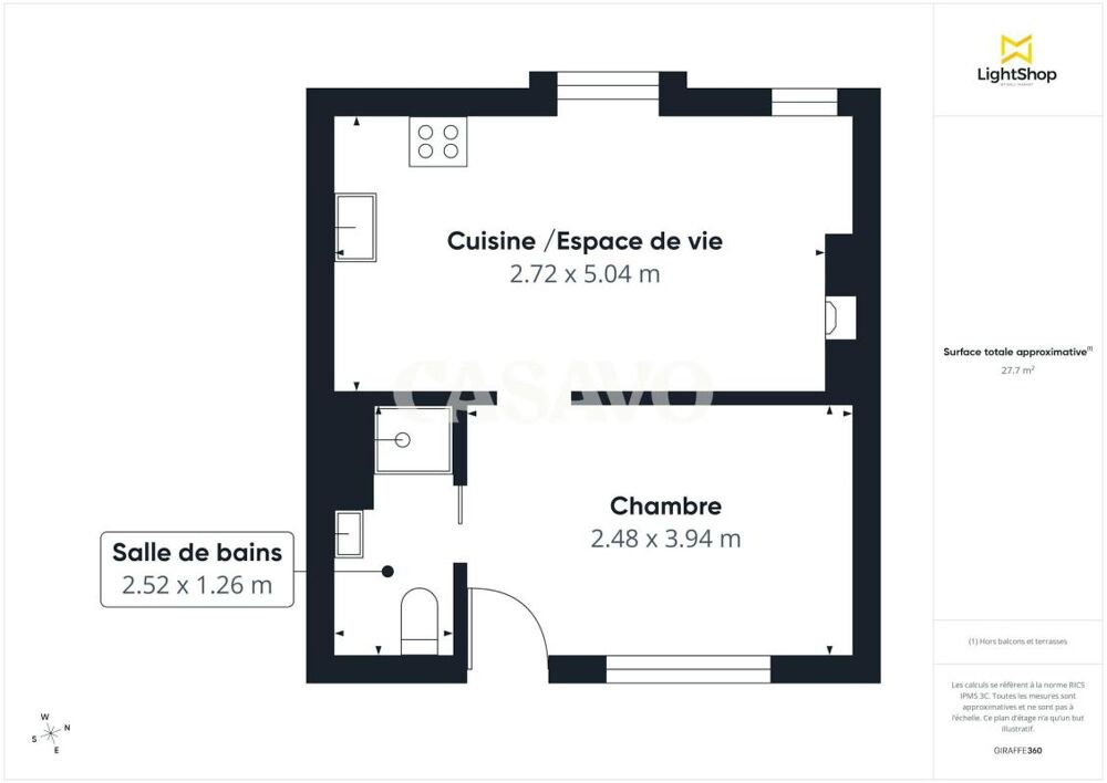 Vente Appartement Vente Appartement 2 pièces de 27m² - 75003 Paris Paris 3