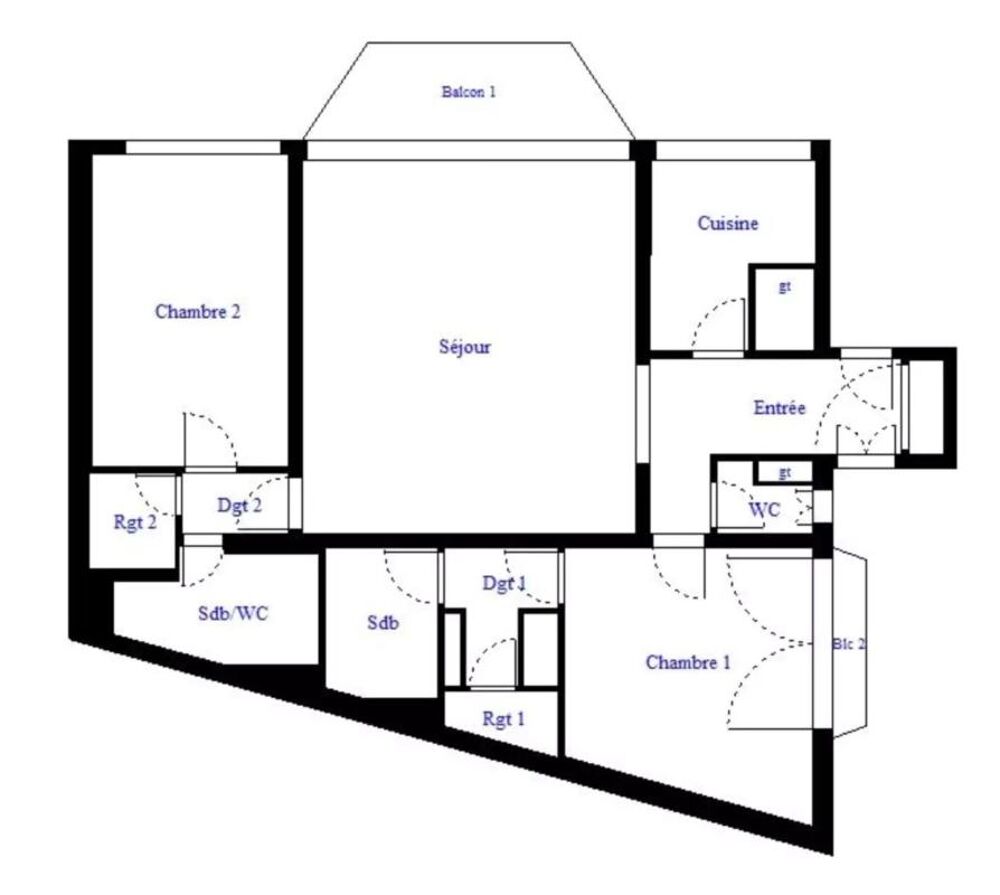 Vente Appartement Parc Montsouris,  Appartement de 88m2 avec balcon, cave et parking Paris 14