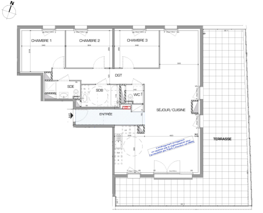 Vente Appartement appartement à vendre 5 pièces METZ (57) avec terrasse de 65 m² et parking en sous-sol Metz