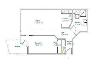  Appartement à vendre 2 pièces 49 m²