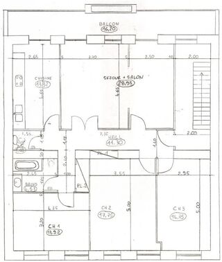  Appartement � louer 5 pi�ces 107 m�