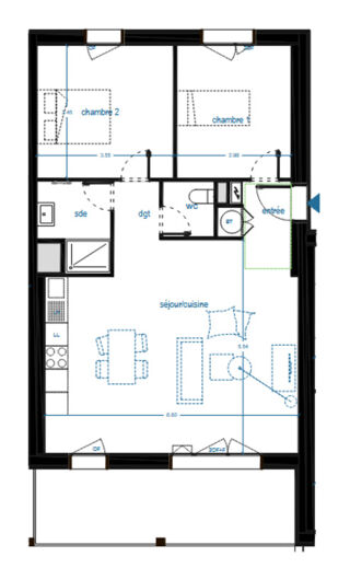  Appartement � vendre 3 pi�ces 68 m�