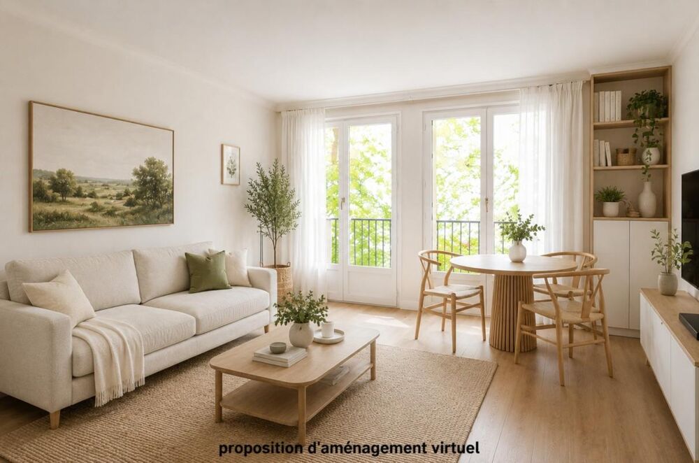 FRESNES - 7 MIN TVM - 3 PIECES - 61,27 m² - 2E ETAGE - BALCON SANS VIS A VIS, CAVE ET PARKING