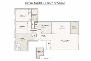  Appartement � vendre 4 pi�ces 90 m�