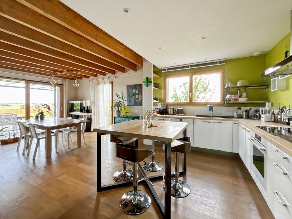 Vente Maison Maison bioclimatique 140 m² – Vue panoramique Pyrénées – Parc arboré 2 500 m² – Calme absolu Maureville