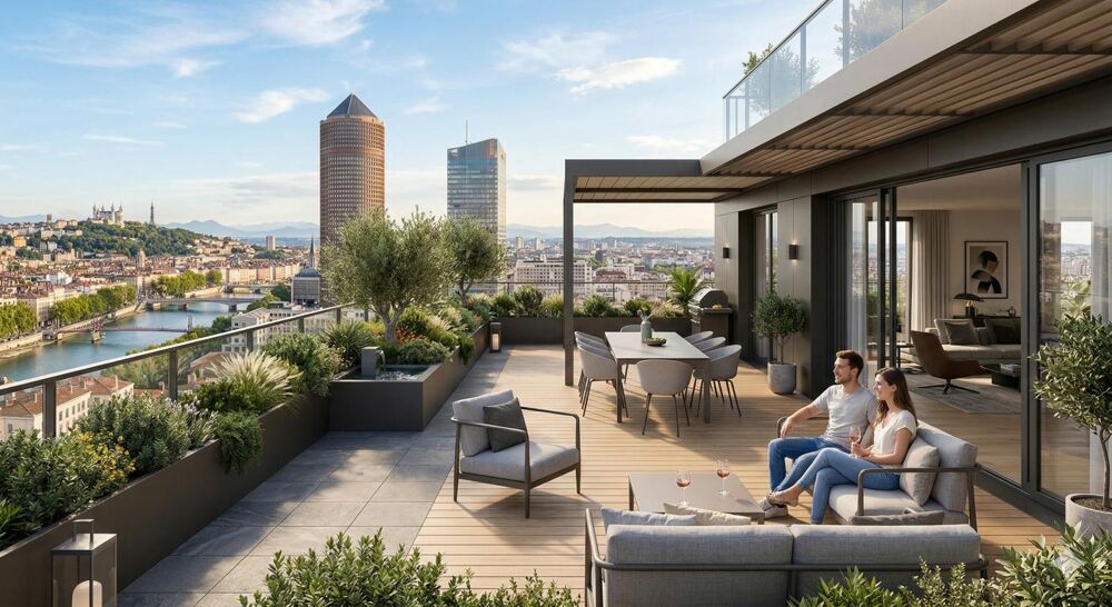 Vente Appartement **DERNIER ÉTAGE - APPARTEMENT D'EXCEPTION - 2 PARKINGS - VUE DÉGAGÉE AVEC EXPOSITION SUD - LUMINOSITÉ IMPORTANTE Lyon 3