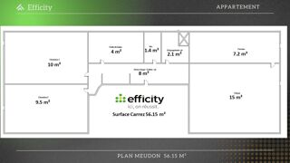  Appartement � vendre 3 pi�ces 56 m�