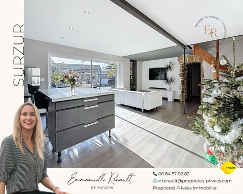   SURZUR CENTRE : Maison de caract�re r�nov�e, terrasse plein sud, garage, 4 chambres. Tout � pied Maison - 5 pi�ce(s) - 105 m�