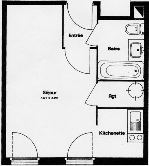  Appartement � louer 1 pi�ce 27 m�