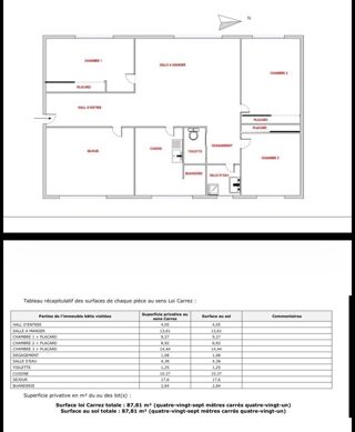  Appartement � vendre 5 pi�ces 88 m�
