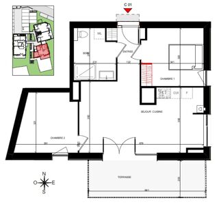  Appartement à vendre 3 pièces 55 m²