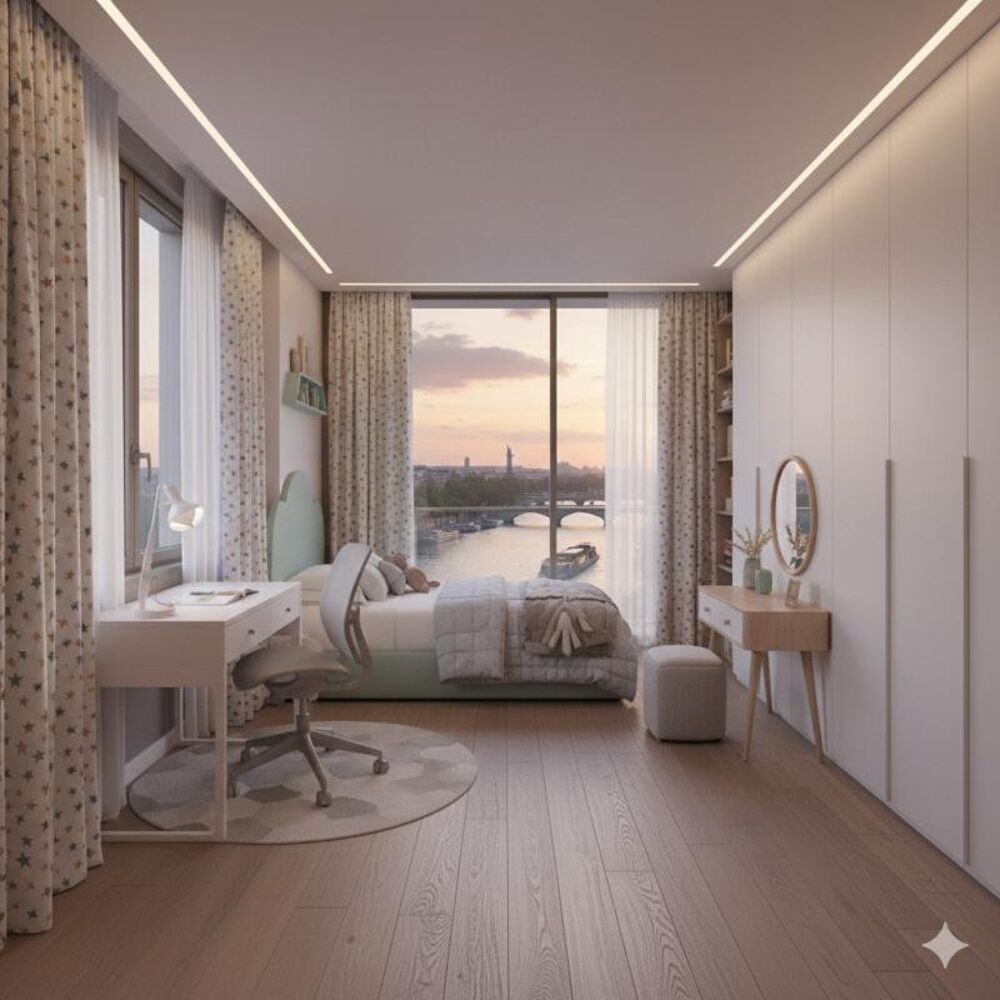 ** Superbe Appartement en Étage Élevé avec Terrasse avec vue dégagée sur la Seine + Parking, Quartier Rives de Seine**