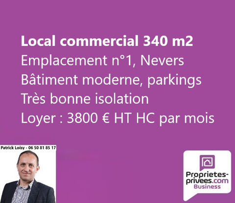 NEVERS - LOCAL COMMERCIAL 340 M2 3800 58000 Nevers