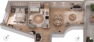  Appartement � vendre 2 pi�ces 46 m�