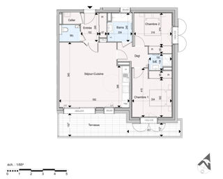  Appartement à vendre 3 pièces 73 m²