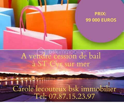 À SAISIR  Local commercial idéalement situé à Saint-Cyr-sur-Mer ! ? 99000 83270 Saint cyr sur mer