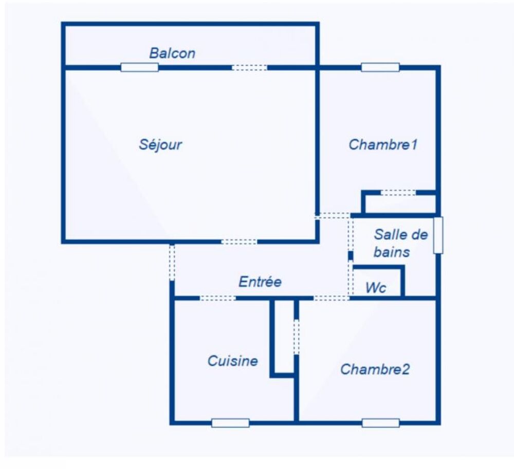 Appartement 3 pièce(s) 63 m²à louer Bourgoin-jallieu