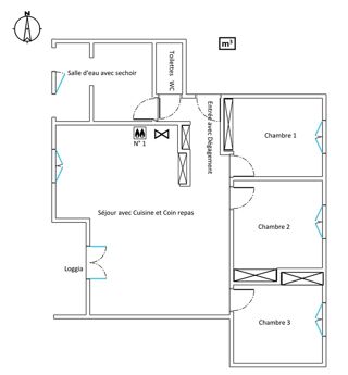  Appartement  vendre 4 pices 69 m