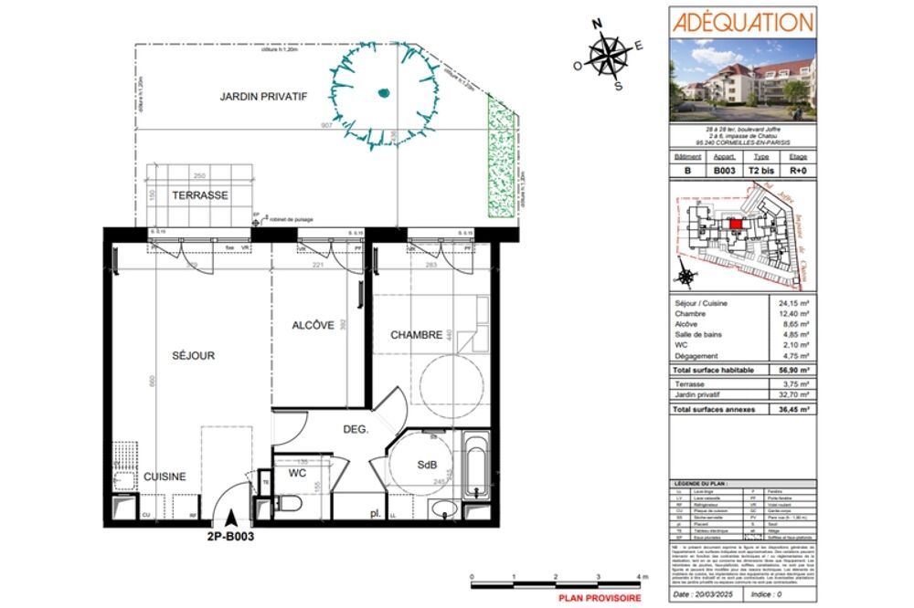 Appartement T2 - 57 m² - Cormeilles-en-Parisis (95240)