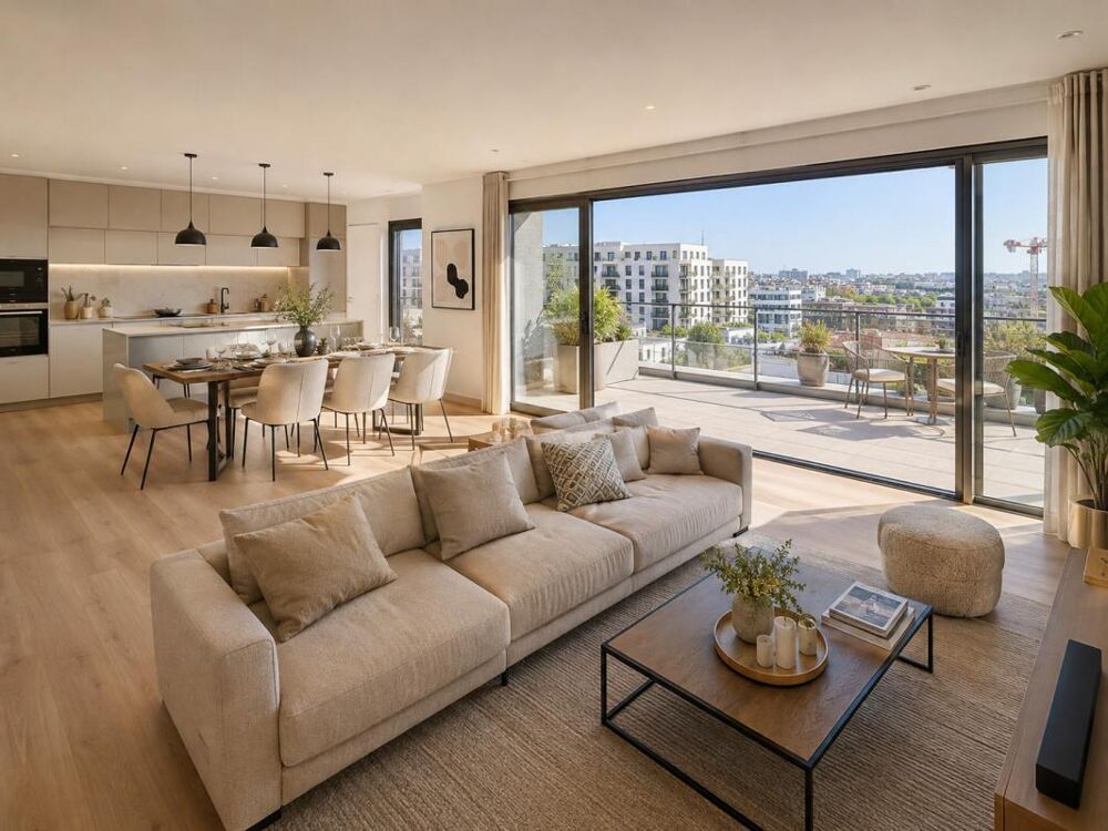 Vente Appartement Saint-Ouen Docks – T4 en étage élevé avec terrasse et parking Saint ouen sur seine