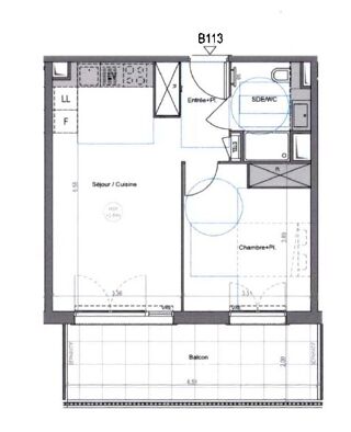 Appartement à louer 2 pièces 41 m²