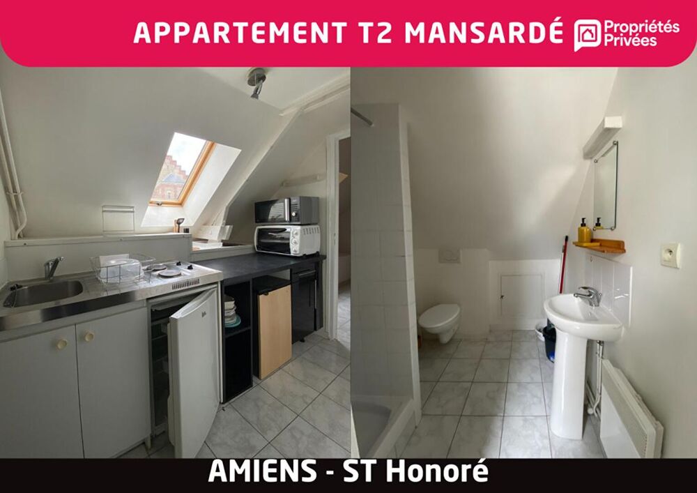 Appartement T2 mansardé - Amiens Quartier St Honoré-Jeanne d'Arc - Vente Interactive