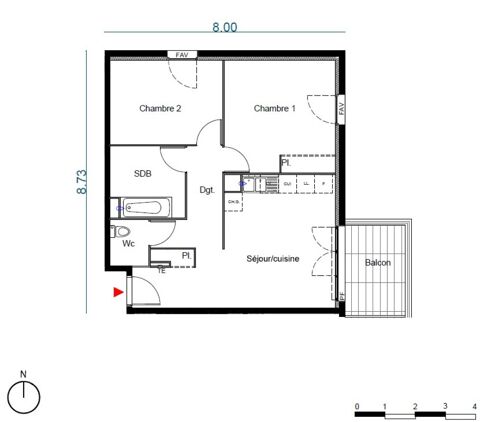  Appartement � louer 3 pi�ces 58 m�