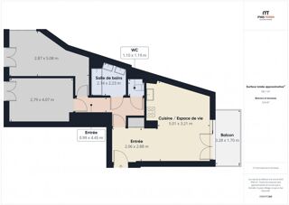  Appartement � vendre 3 pi�ces 60 m�