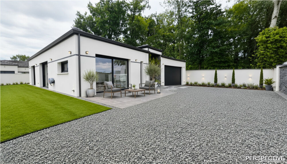 Maison contemporaine avec garage