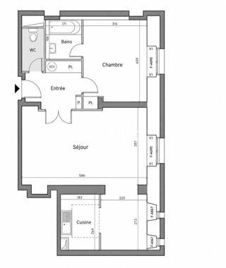  Appartement à vendre 2 pièces 60 m²