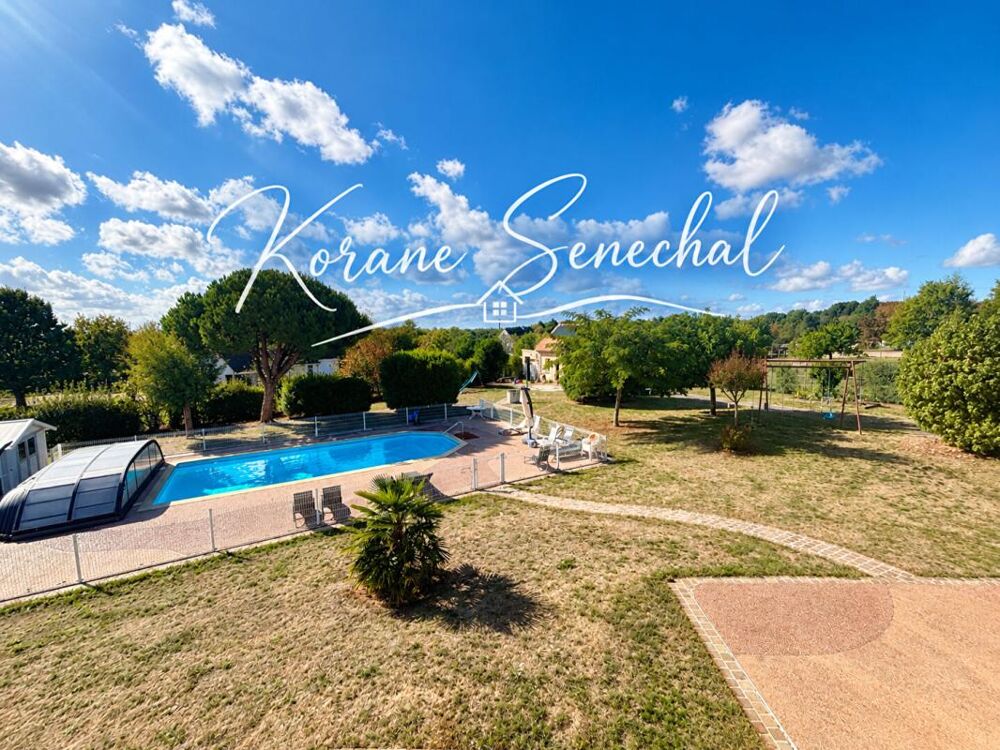 Vente Maison EN EXCLUSIVITÉ  Grande maison de 325 m² avec piscine, double garage et terrain de 4 784 m² La bazoge