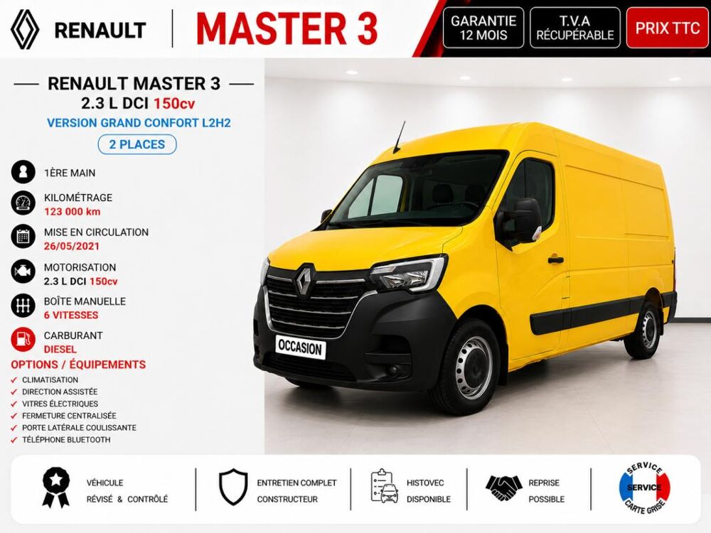 Master 1&deg; Main / 2.3 Dci 150cv de 2021 L2H2 version 2 places ENERGI 2021 occasion 60430 Abbecourt