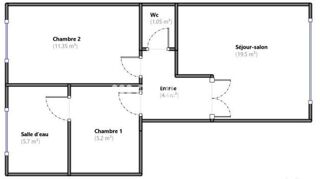  Appartement � vendre 2 pi�ces 52 m�