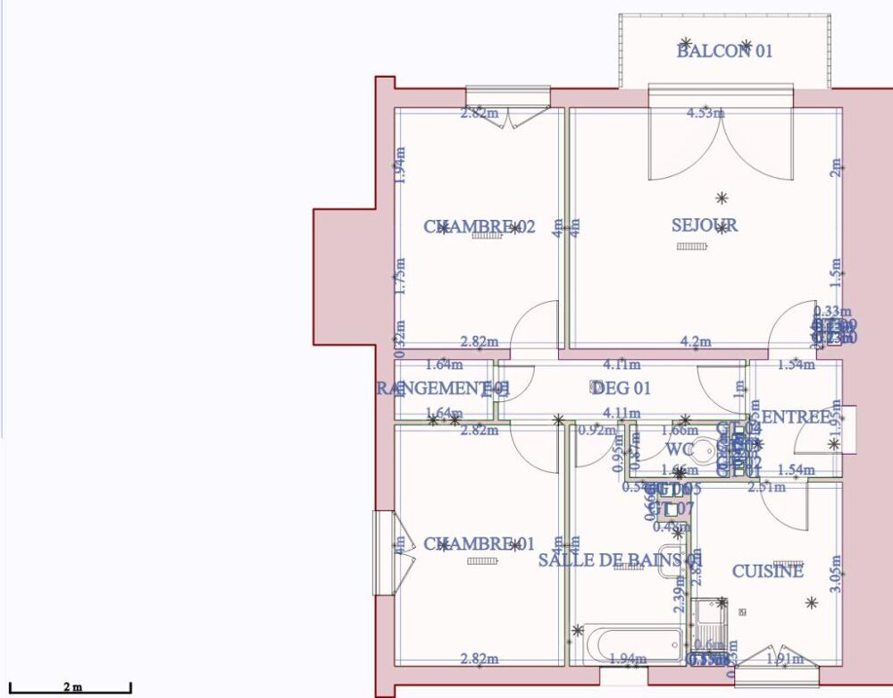45500004 - Appartement - F3 - Pfetterhouse (68480)