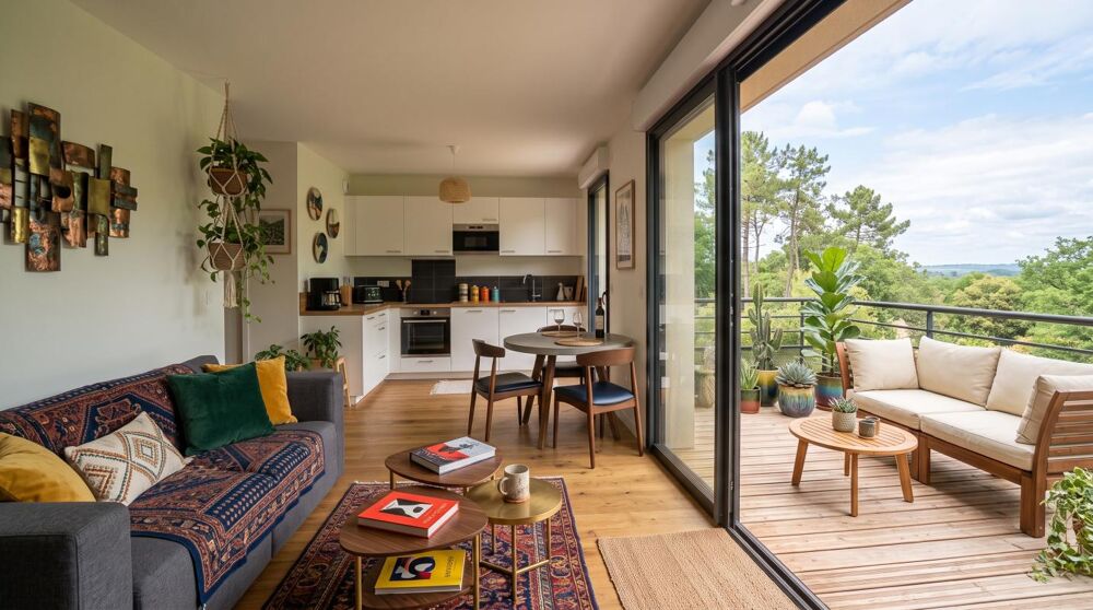 **Bel appartement idéalement situé dans un environnement boisé avec balcon et place de parking sécurisée !!**