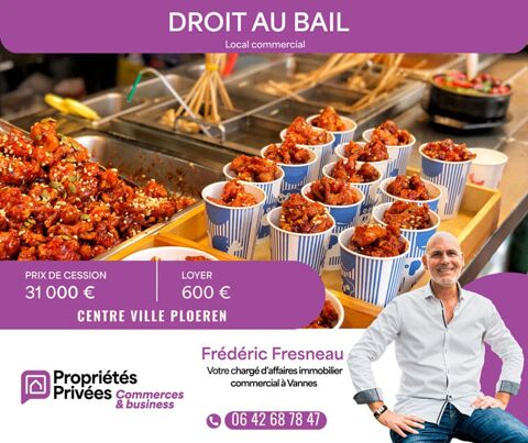 SECTEUR VANNES - Droit au bail, Local commercial 50 m&sup2; avec extraction 31000 56000 Vannes
