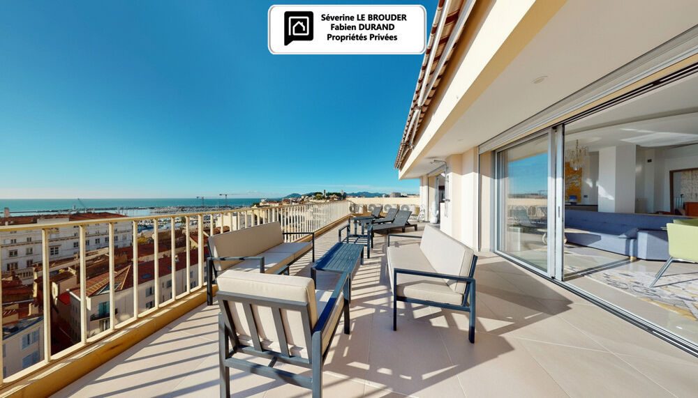 Vente Appartement Penthouse 3 pièces 78 m²  - 86 m² de terrasses - Vue mer & Palais des Festivals Cannes
