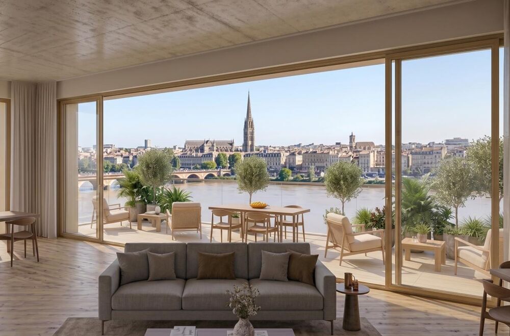 Vente Appartement ****Appartement d'EXCEPTION avec bel espace extérieur de 40M2 VUE GARONNE + 2 PLACES DE PARKING sécurisées !!**** Bordeaux