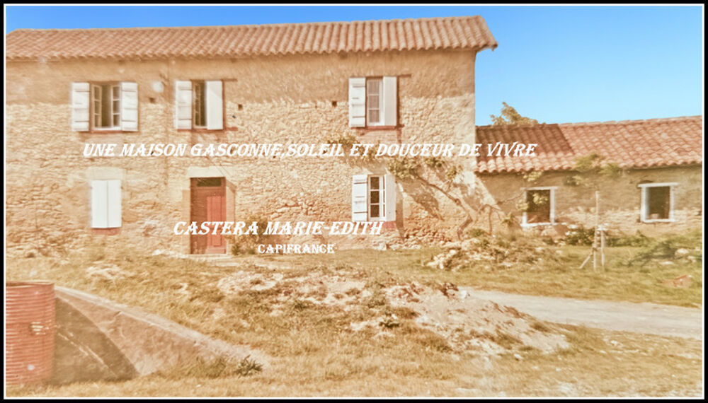 Propriete à BARRAN (GERS) AVEC MAISON GASCONNE EN PIERRES- 160 m² hab- sur 2,6 hectares + dépendances +PUITS