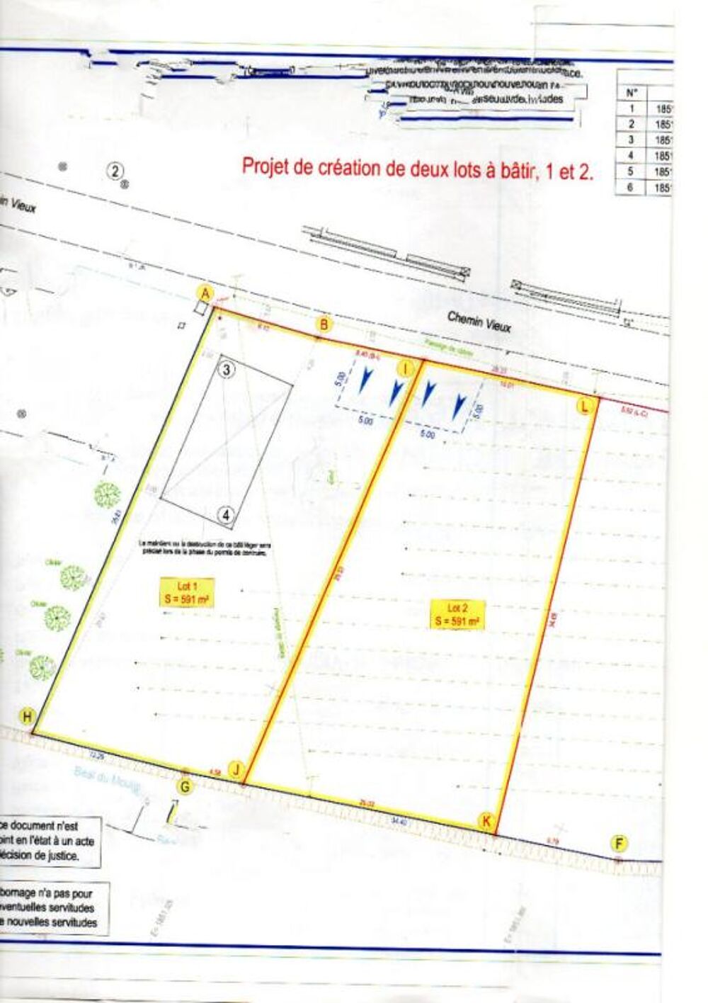 Vente Terrain Terrain Sainte Cecile Les Vignes  hors lotissement de 591 m2 Sainte cecile les vignes