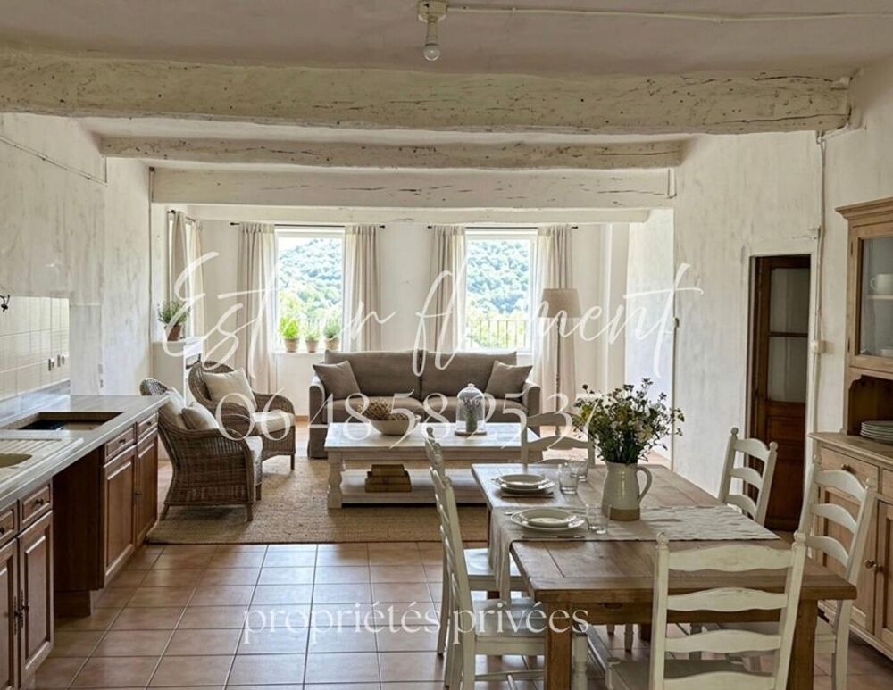 MAISON EN PIERRE, 2 HABITATIONS AVEC SOURCE et PUITS SUR 2500 m2 PROCHE ANDUZE