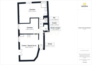  Appartement � vendre 3 pi�ces 53 m�