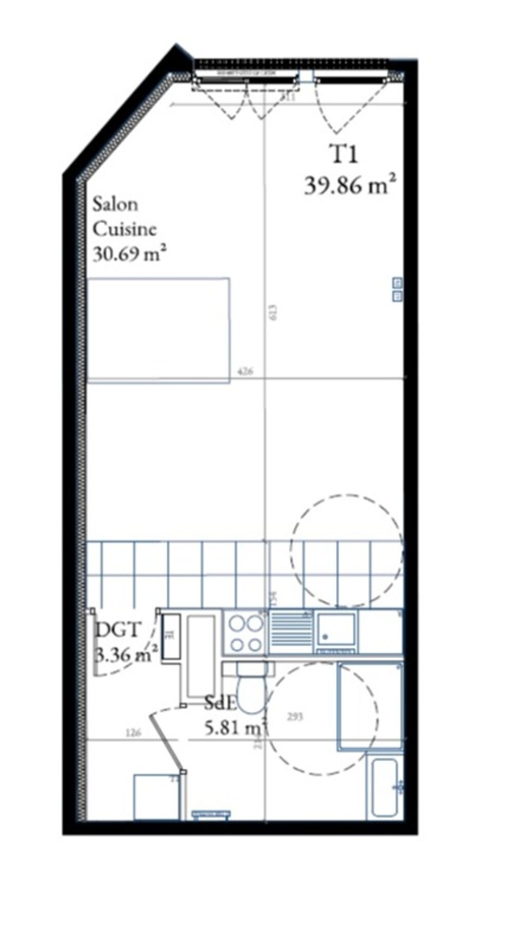 Vente Appartement studio neuf  vendre  SCEAUX (92330) d'une surface 39.86 m2 en rez-de-chausse Sceaux
