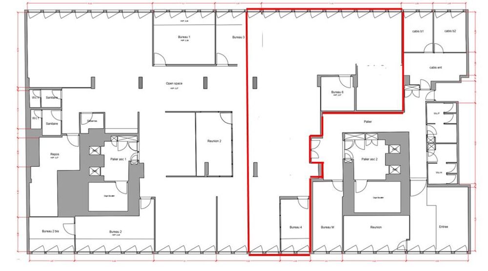   Open space de 150 m² Paris 8