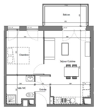  Appartement à louer 2 pièces 41 m²