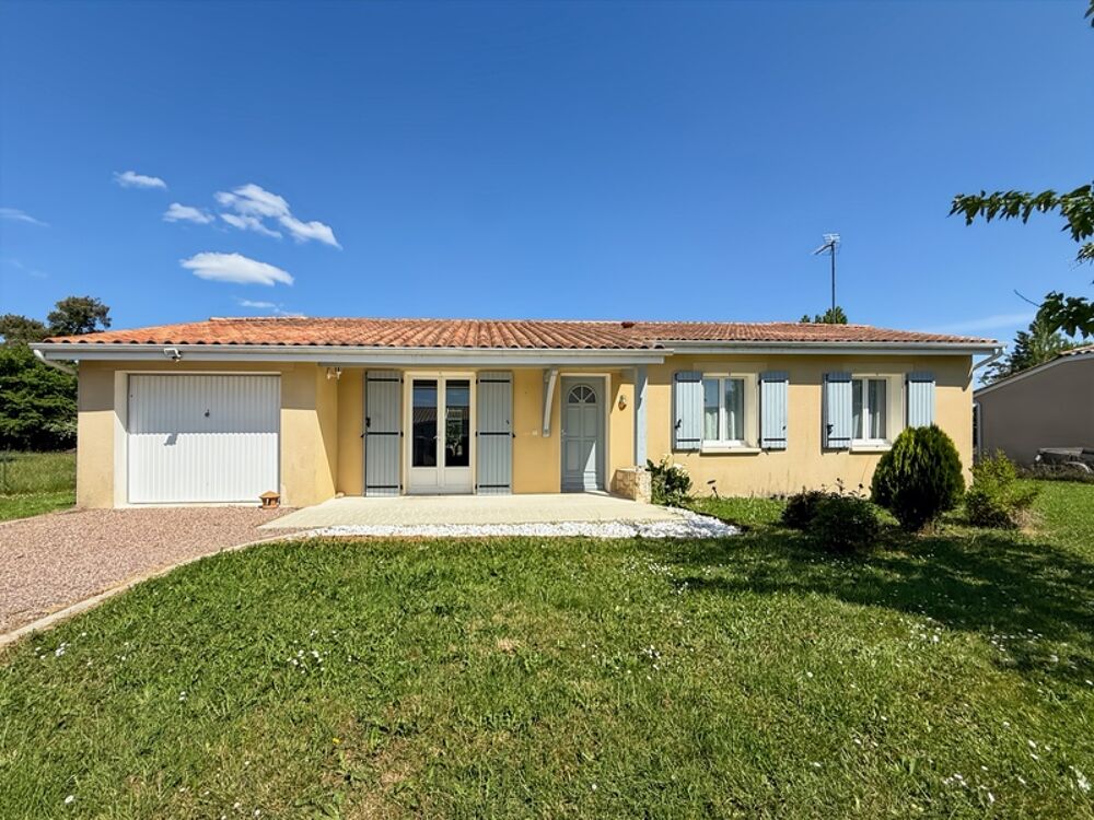 Maison 5 pièces de plain-pied - 94 m² - 4 chambres - Jardin et garage attenant - Bergerac rive droite